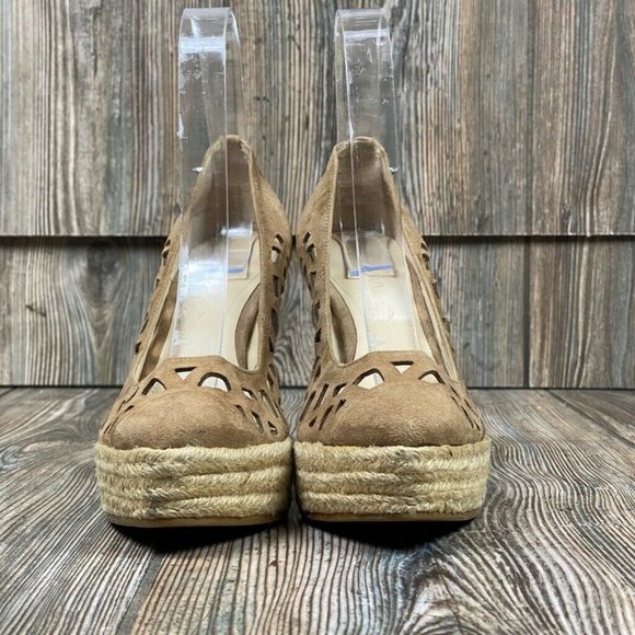 Calvin Klein Suede Espadrille Wedge Heels Sandals - Picture 5 of 10